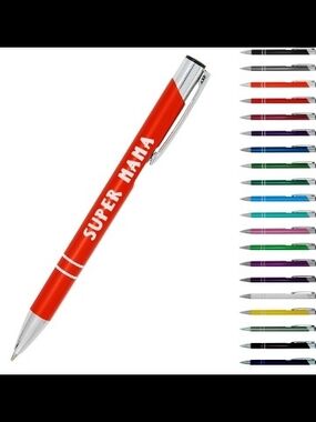 "Super Mama" Ballpoint Pen -  Pack Of 10 Mix Colors